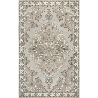 Awad Central Medallion Tan Large Area Rugs - LOOMLAN - LOOMLAN - Area Rugs