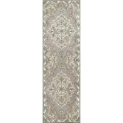 Awad Central Medallion Tan Large Area Rugs - LOOMLAN - LOOMLAN - Area Rugs