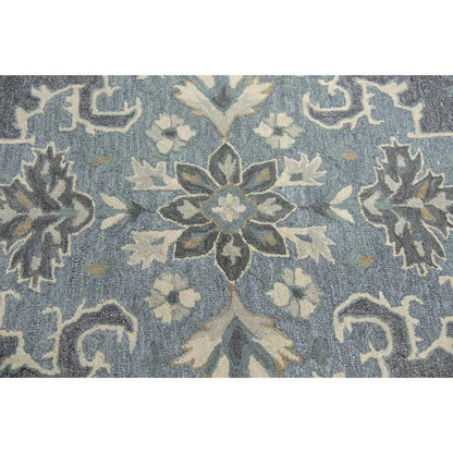 Awat Central Medallion Dark Gray Large Area Rugs - LOOMLAN - LOOMLAN - Area Rugs