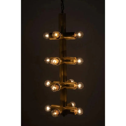 Axe Metal Chandelier With Brass Finish - LOOMLAN - Noir - Chandeliers