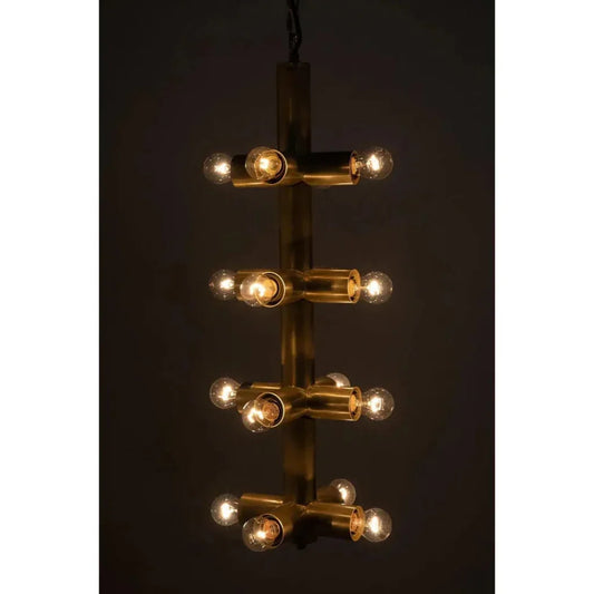 Axe Metal Chandelier With Brass Finish - LOOMLAN - Noir - Chandeliers