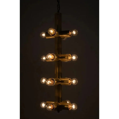 Axe Metal Chandelier With Brass Finish - LOOMLAN - Noir - Chandeliers
