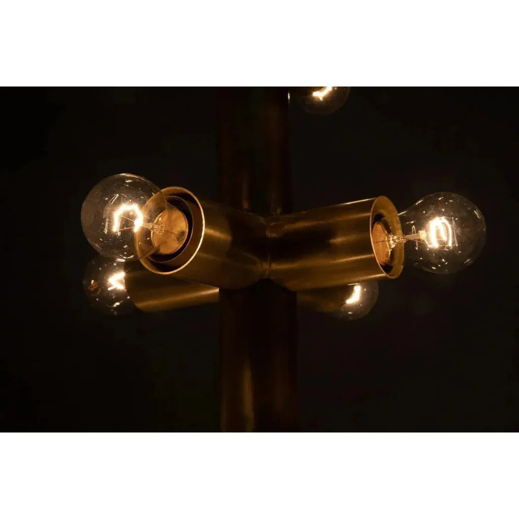 Axe Metal Chandelier With Brass Finish - LOOMLAN - Noir - Chandeliers