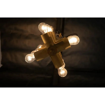 Axe Metal Chandelier With Brass Finish - LOOMLAN - Noir - Chandeliers