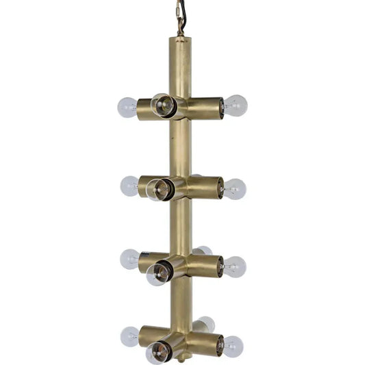 Axe Metal Chandelier With Brass Finish - LOOMLAN - Noir - Chandeliers