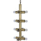 Axe Metal Chandelier With Brass Finish - LOOMLAN - Noir - Chandeliers