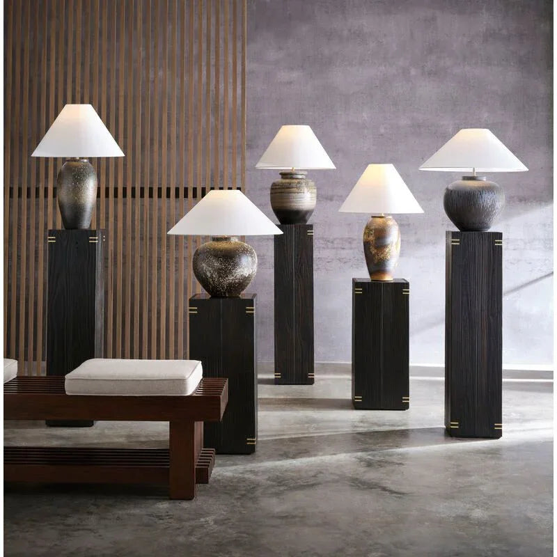 Ayaka Japanese Precision Handcrafted Table Lamp - LOOMLAN - Wildwood - Table Lamps