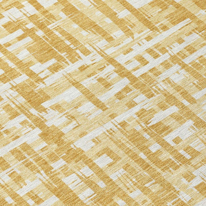 Ayani Gold Washable Indoor-Outdoor Rug-Outdoor Rugs-LOOMLAN Rugs-LOOMLAN