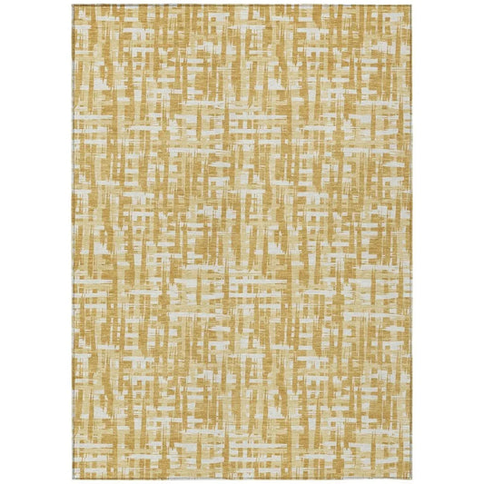 Ayani Gold Washable Indoor-Outdoor Rug-Outdoor Rugs-LOOMLAN Rugs-2'6" x 3'10"-LOOMLAN