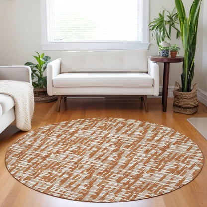 Ayani Orange Washable Indoor-Outdoor Rug-Outdoor Rugs-LOOMLAN Rugs-LOOMLAN