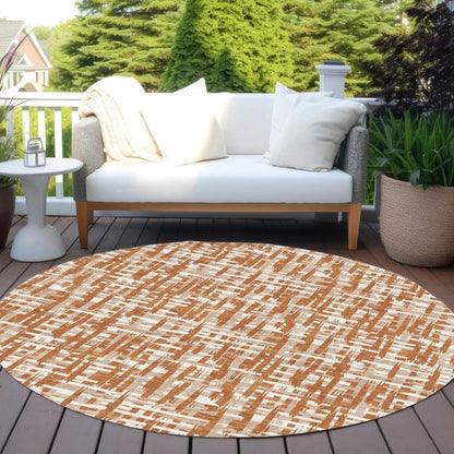 Ayani Orange Washable Indoor-Outdoor Rug-Outdoor Rugs-LOOMLAN Rugs-LOOMLAN