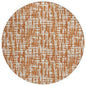 Ayani Orange Washable Indoor-Outdoor Rug-Outdoor Rugs-LOOMLAN Rugs-8' x 8'-LOOMLAN