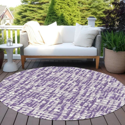 Ayani Purple Washable Indoor-Outdoor Rug-Outdoor Rugs-LOOMLAN Rugs-LOOMLAN