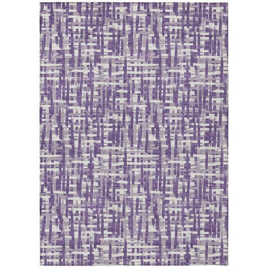 Ayani Purple Washable Indoor-Outdoor Rug-Outdoor Rugs-LOOMLAN Rugs-2'6" x 3'10"-LOOMLAN