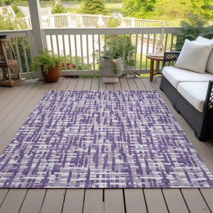 Ayani Purple Washable Indoor-Outdoor Rug-Outdoor Rugs-LOOMLAN Rugs-LOOMLAN