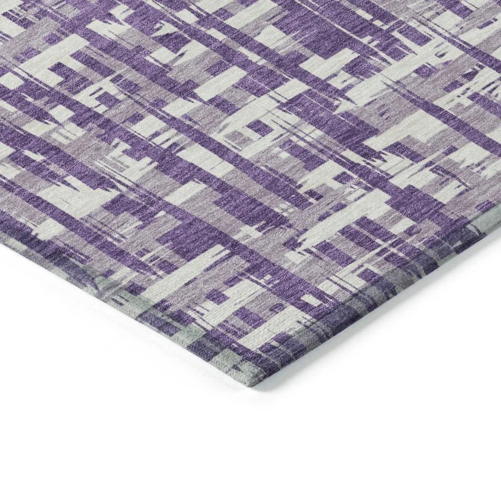 Ayani Purple Washable Indoor-Outdoor Rug-Outdoor Rugs-LOOMLAN Rugs-LOOMLAN