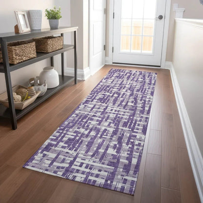 Ayani Purple Washable Indoor-Outdoor Rug-Outdoor Rugs-LOOMLAN Rugs-LOOMLAN