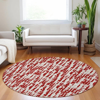 Ayani Red Washable Indoor-Outdoor Rug-Outdoor Rugs-LOOMLAN Rugs-LOOMLAN