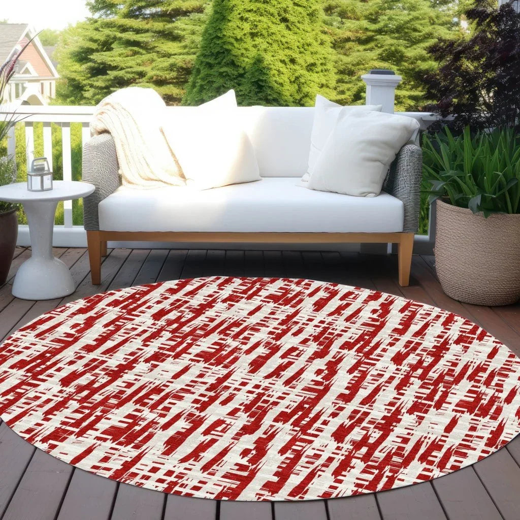 Ayani Red Washable Indoor-Outdoor Rug-Outdoor Rugs-LOOMLAN Rugs-LOOMLAN