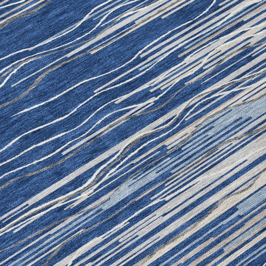 Ayra Blue Washable Indoor-Outdoor Rug-Outdoor Rugs-LOOMLAN Rugs-LOOMLAN