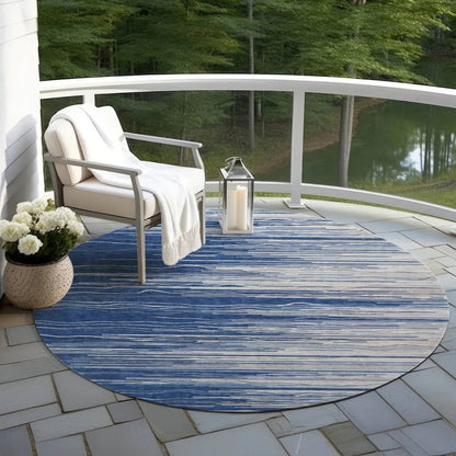 Ayra Blue Washable Indoor-Outdoor Rug-Outdoor Rugs-LOOMLAN Rugs-LOOMLAN