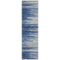 Ayra Blue Washable Indoor-Outdoor Rug-Outdoor Rugs-LOOMLAN Rugs-2'3" x 7'6"-LOOMLAN