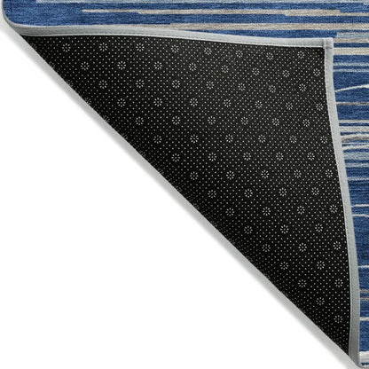 Ayra Blue Washable Indoor-Outdoor Rug-Outdoor Rugs-LOOMLAN Rugs-LOOMLAN