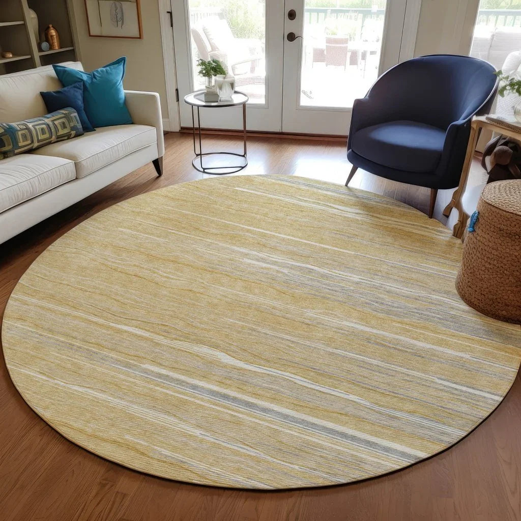 Ayra Gold Washable Indoor-Outdoor Rug-Outdoor Rugs-LOOMLAN Rugs-LOOMLAN