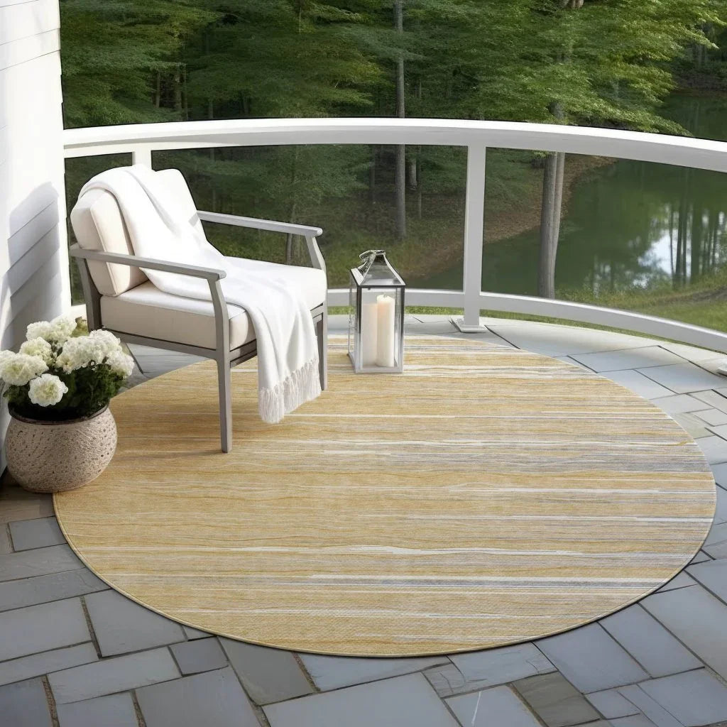 Ayra Gold Washable Indoor-Outdoor Rug-Outdoor Rugs-LOOMLAN Rugs-LOOMLAN