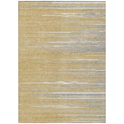 Ayra Gold Washable Indoor-Outdoor Rug-Outdoor Rugs-LOOMLAN Rugs-2'6" x 3'10"-LOOMLAN