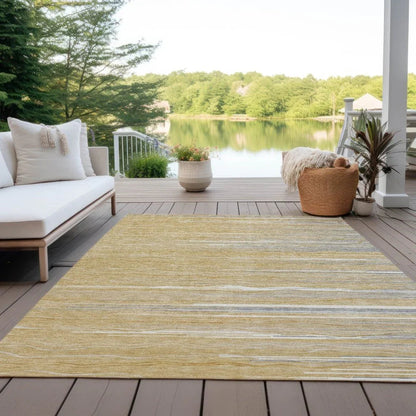 Ayra Gold Washable Indoor-Outdoor Rug-Outdoor Rugs-LOOMLAN Rugs-LOOMLAN