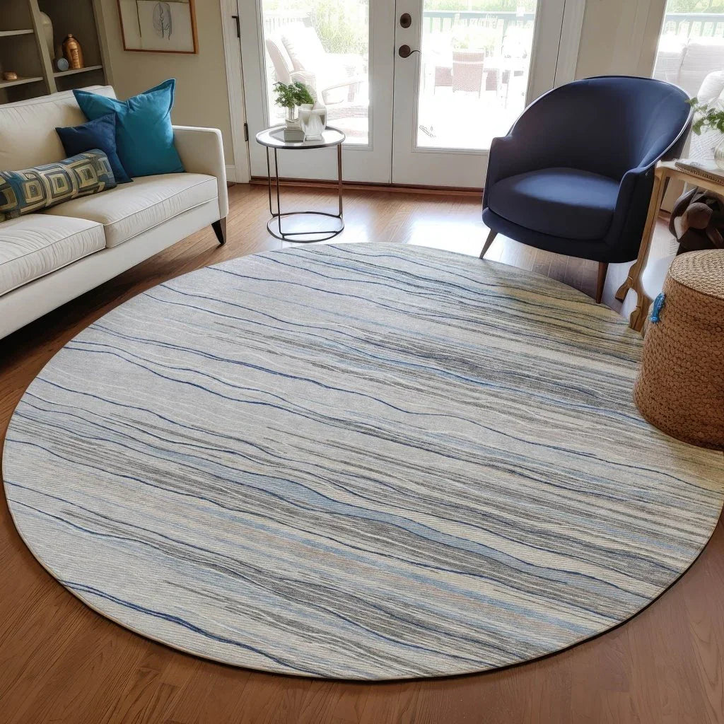 Ayra Gray Washable Indoor-Outdoor Rug-Outdoor Rugs-LOOMLAN Rugs-LOOMLAN