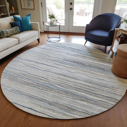 Ayra Gray Washable Indoor-Outdoor Rug-Outdoor Rugs-LOOMLAN Rugs-LOOMLAN
