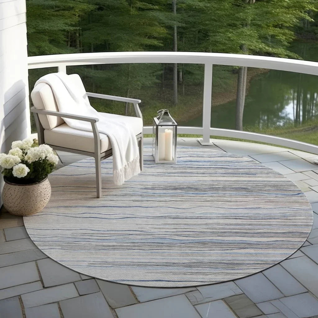 Ayra Gray Washable Indoor-Outdoor Rug-Outdoor Rugs-LOOMLAN Rugs-LOOMLAN