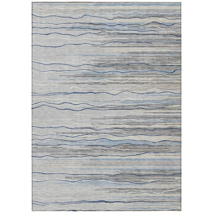 Ayra Gray Washable Indoor-Outdoor Rug-Outdoor Rugs-LOOMLAN Rugs-2'6" x 3'10"-LOOMLAN
