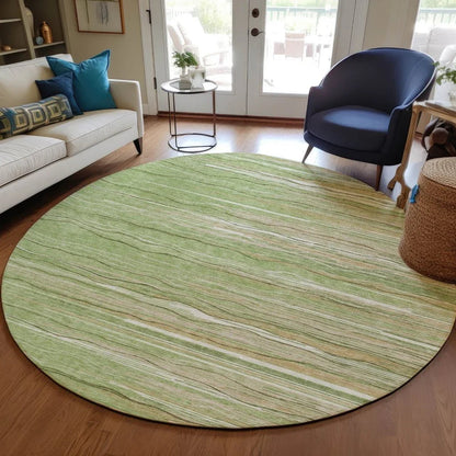 Ayra Green Washable Indoor-Outdoor Rug-Outdoor Rugs-LOOMLAN Rugs-LOOMLAN