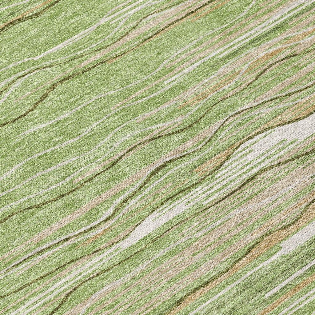 Ayra Green Washable Indoor-Outdoor Rug-Outdoor Rugs-LOOMLAN Rugs-LOOMLAN