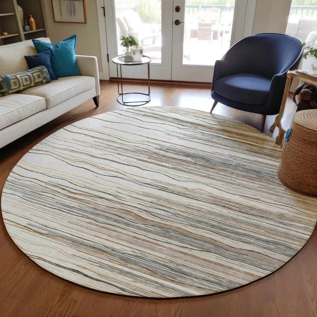 Ayra Ivory Washable Indoor-Outdoor Rug-Outdoor Rugs-LOOMLAN Rugs-LOOMLAN