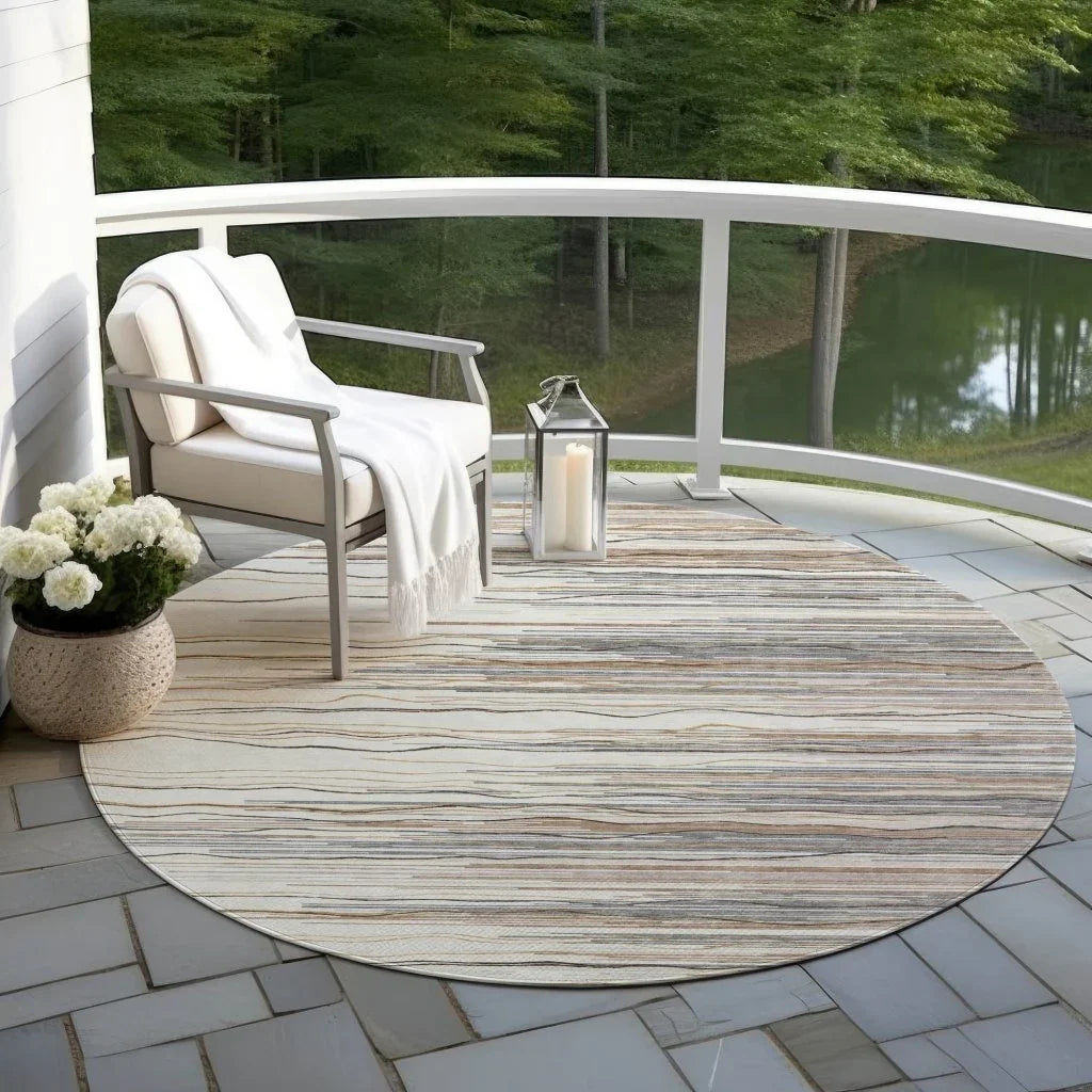 Ayra Ivory Washable Indoor-Outdoor Rug-Outdoor Rugs-LOOMLAN Rugs-LOOMLAN