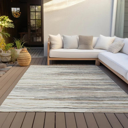Ayra Ivory Washable Indoor-Outdoor Rug-Outdoor Rugs-LOOMLAN Rugs-LOOMLAN