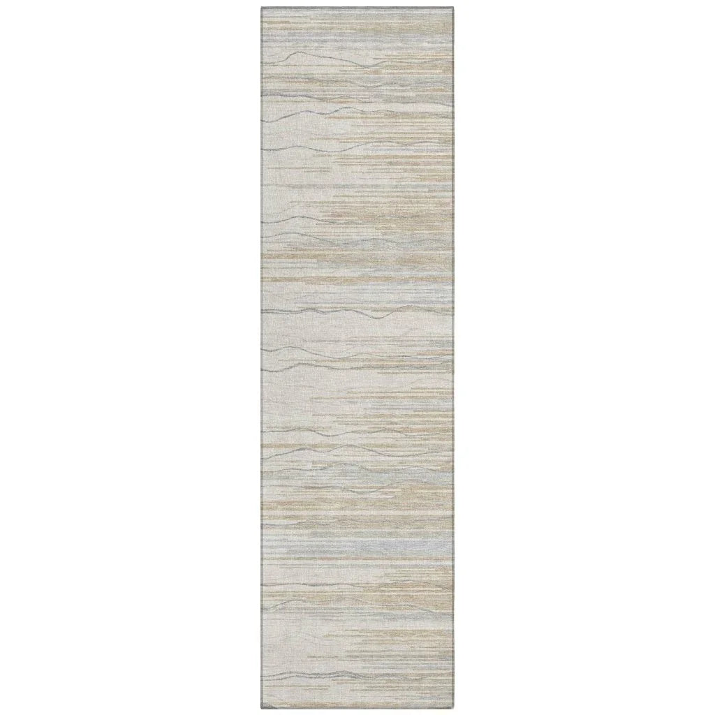 Ayra Linen Washable Indoor-Outdoor Rug-Outdoor Rugs-LOOMLAN Rugs-2'3" x 7'6"-LOOMLAN