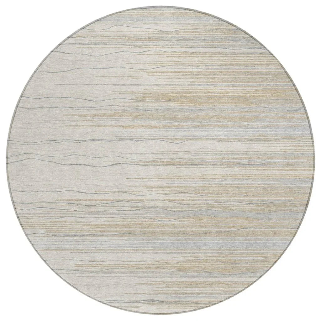 Ayra Linen Washable Indoor-Outdoor Rug-Outdoor Rugs-LOOMLAN Rugs-8' x 8'-LOOMLAN