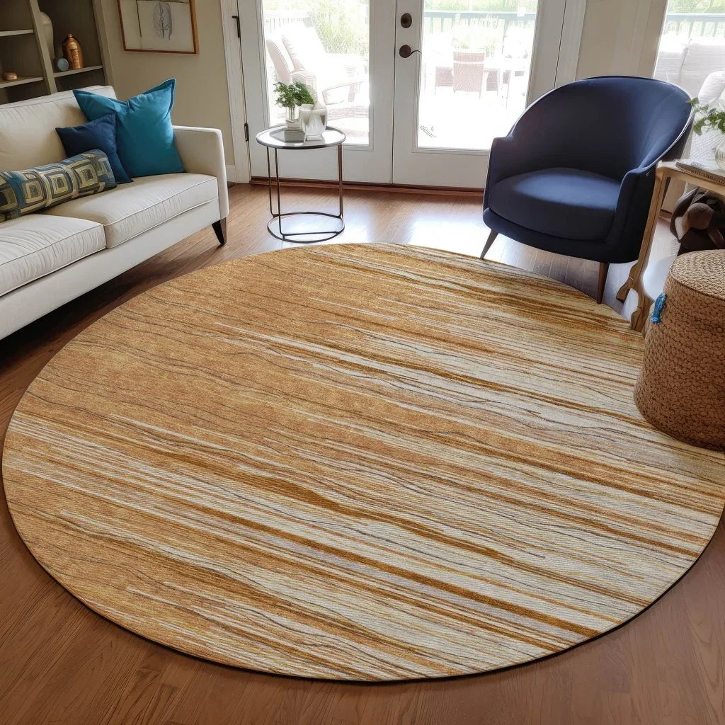 Ayra Orange Washable Indoor-Outdoor Rug-Outdoor Rugs-LOOMLAN Rugs-LOOMLAN