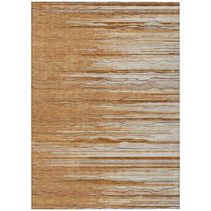 Ayra Orange Washable Indoor-Outdoor Rug-Outdoor Rugs-LOOMLAN Rugs-2'6" x 3'10"-LOOMLAN