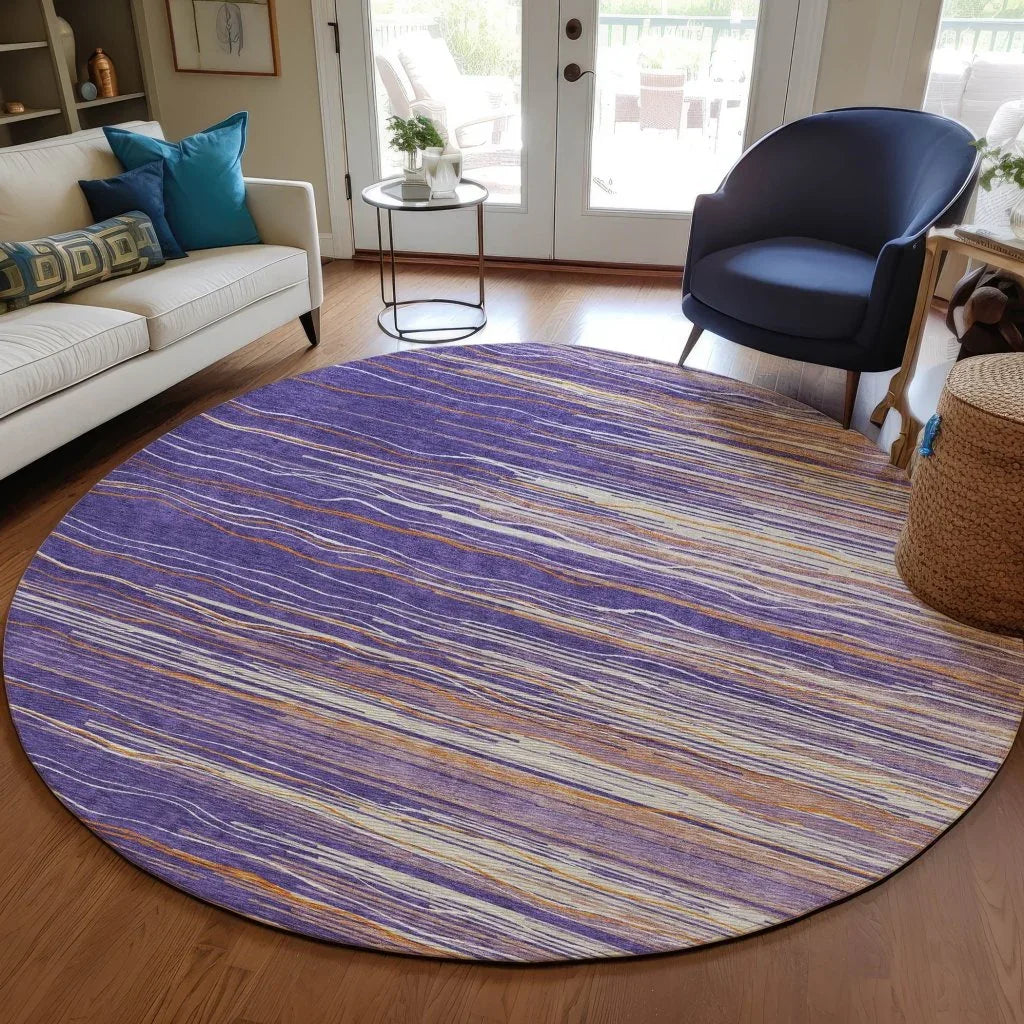 Ayra Purple Washable Indoor-Outdoor Rug-Outdoor Rugs-LOOMLAN Rugs-LOOMLAN