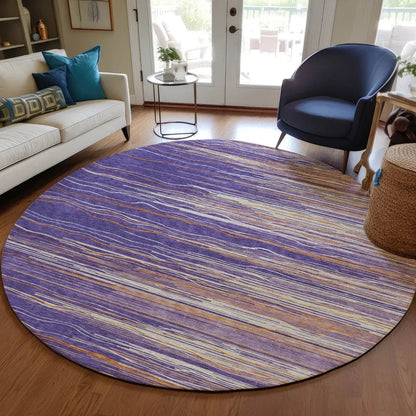 Ayra Purple Washable Indoor-Outdoor Rug-Outdoor Rugs-LOOMLAN Rugs-LOOMLAN