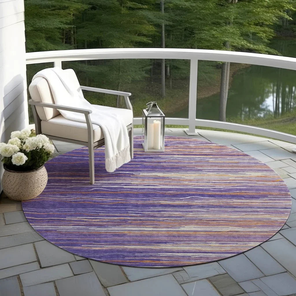 Ayra Purple Washable Indoor-Outdoor Rug-Outdoor Rugs-LOOMLAN Rugs-LOOMLAN