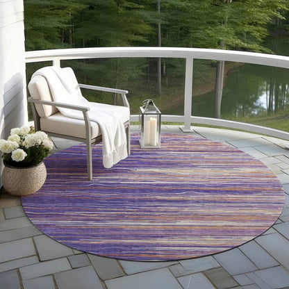 Ayra Purple Washable Indoor-Outdoor Rug-Outdoor Rugs-LOOMLAN Rugs-LOOMLAN