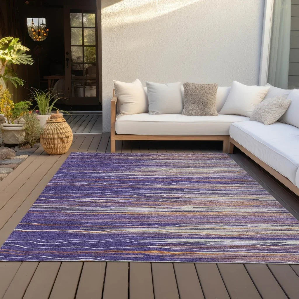 Ayra Purple Washable Indoor-Outdoor Rug-Outdoor Rugs-LOOMLAN Rugs-LOOMLAN