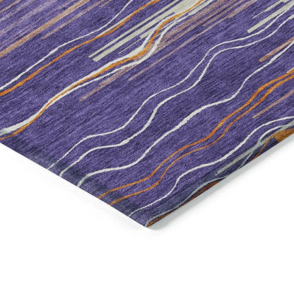 Ayra Purple Washable Indoor-Outdoor Rug-Outdoor Rugs-LOOMLAN Rugs-LOOMLAN